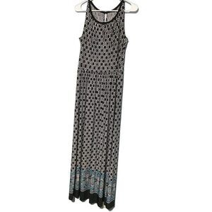 Mitano Women's Sleeveless Geometric Maxi Dress - Medium